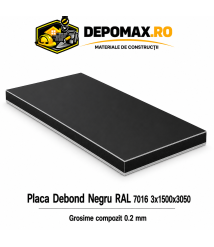 Placa BOND negru/negru 3mm, 1500x3050mm, aluminiu 0.2mm